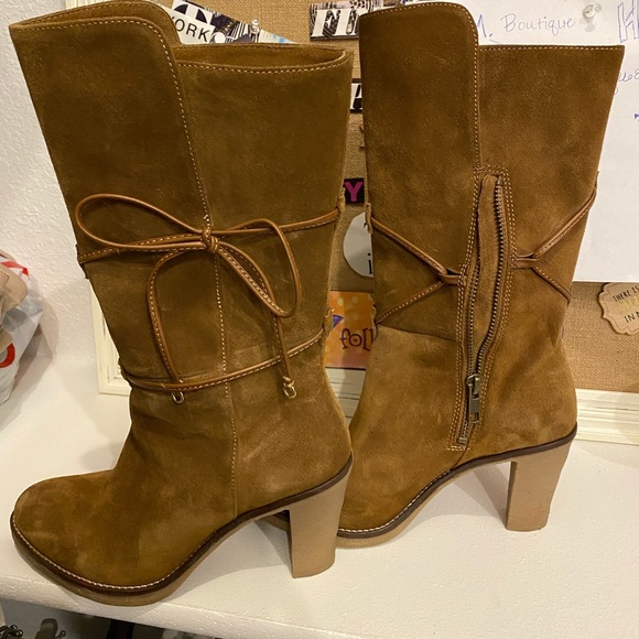 Suede Boots Midcalf - Picture 1 of 3